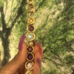 Brass Royalty Wand- Purple Jasper