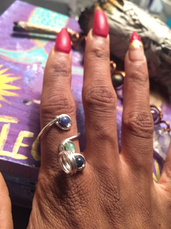 Lil Heart Puff- Sodalite Silver Copper