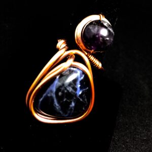 Amethyst + Sodalite Ring