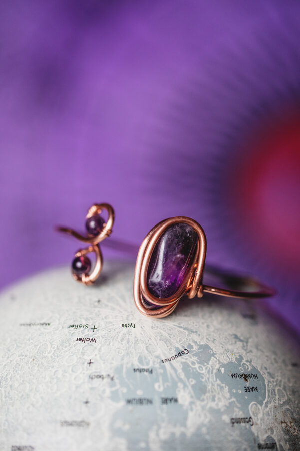 Infinity Trinity- Amethyst Bracelet • Polished