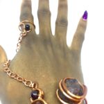 Infinity Trinity Goddess bracelet - Garnet