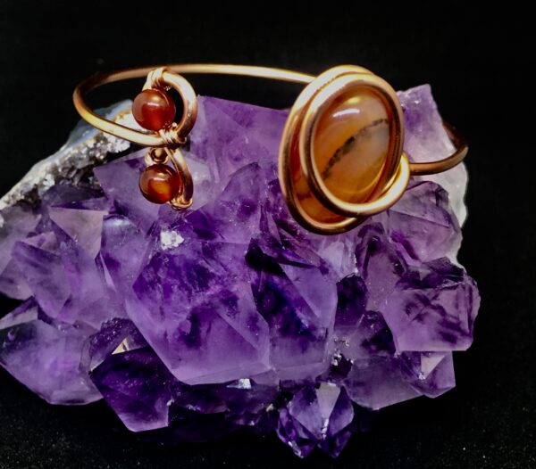 Infinity trinity bracelet- Carnelian
