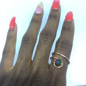 Ruby Jade Knuckle Ring