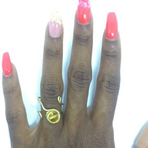 Citrine Brass Knuckle Ring