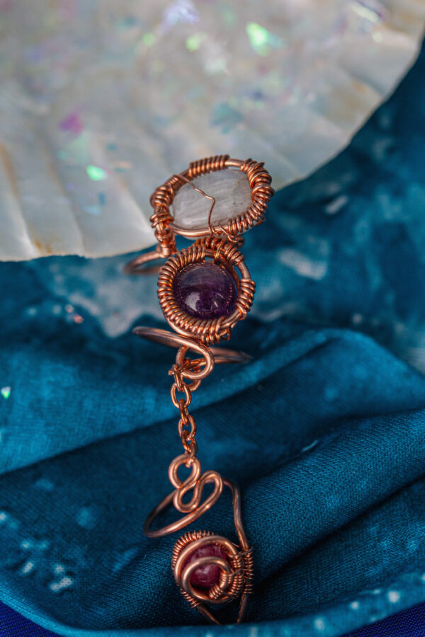 Ruby• Amethyst • Moonstone Flexer Ring