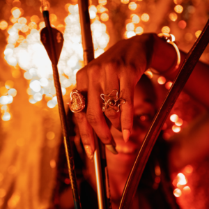 Sunny Pyrite brass ring