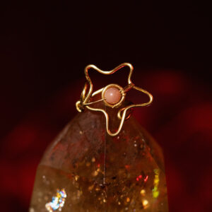 Sunny Sunstone brass ring